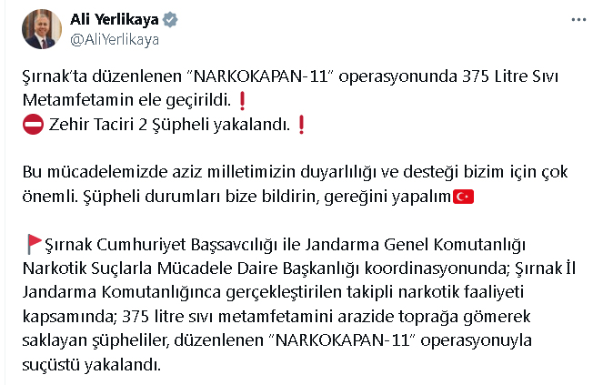 Şırnak 'ta narkotik operasyonu: 2 gözaltı