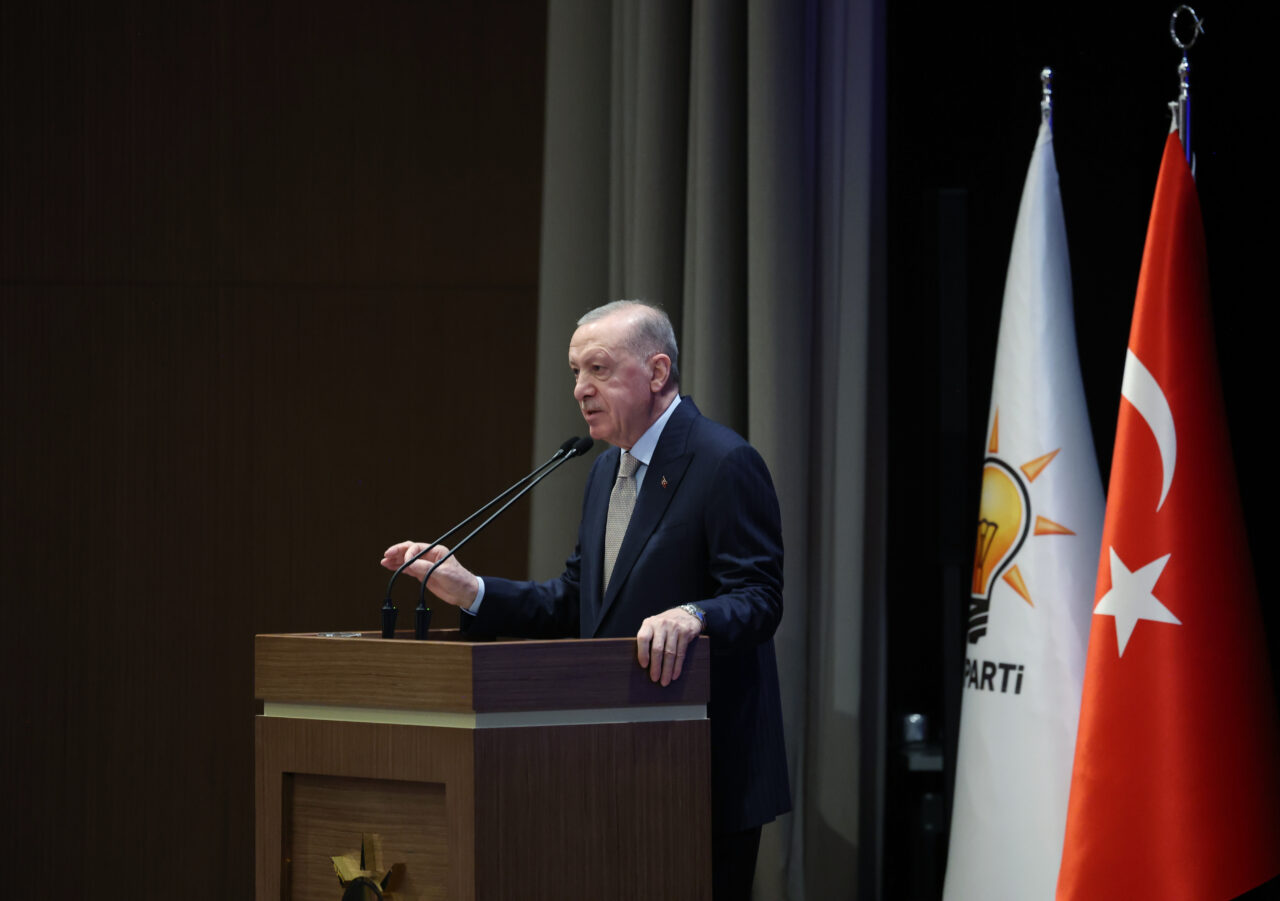 Cumhurbaşkanı Recep Tayyip Erdoğan, AK Parti Genişletilmiş İl Başkanları Toplantısı'nda konuştu. Fotoğraf: Ankara, (DHA)