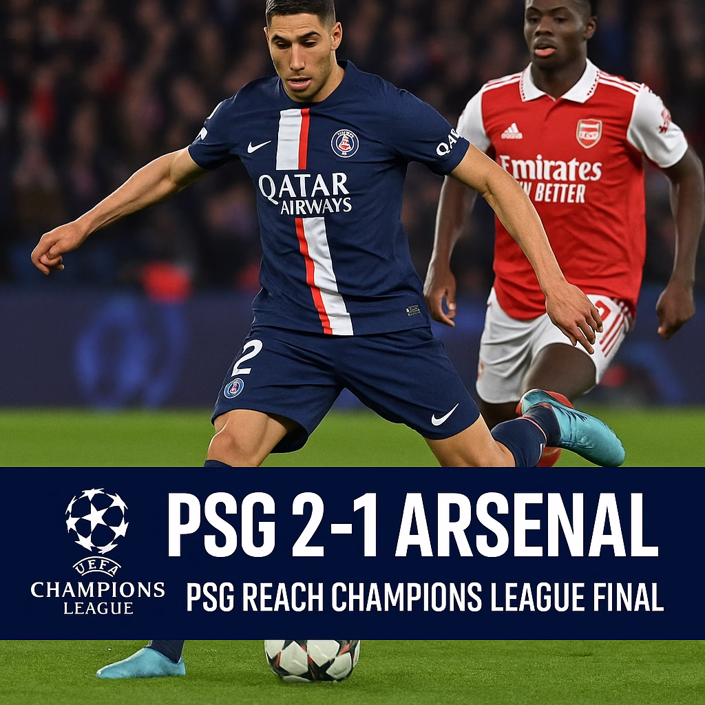 PSG, Arsenal’i 2-1 Mağlup Ederek Şampiyonlar Ligi Finaline Yükseldi