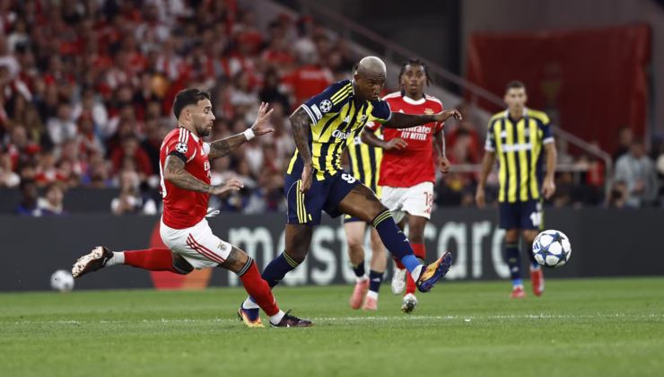UEFA Şampiyonlar Ligi Play-Off Turu rövanşında Fenerbahçe, deplasmanda Benfica’ya 1-0 mağlup oldu. FOTO: FENERBAHÇE