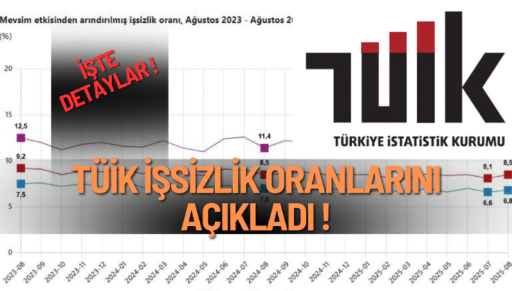 Ağustos işsizlik oranı yüzde 8,5’e yükseldi