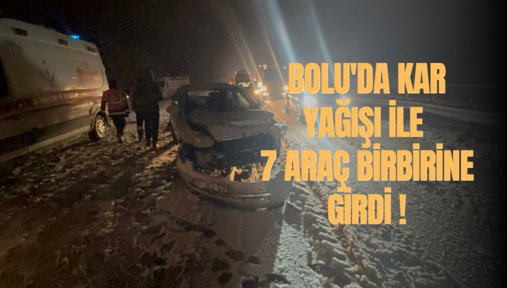 Otoyolda 7 aracın karıştığı kaza ulaşımı aksattı; 2 yaralı