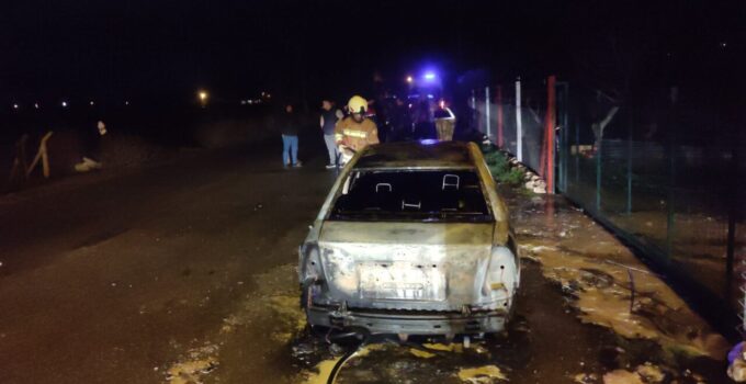 Manisa Kırkağaç’ta Seyir Halindeki Otomobil Alev Aldı