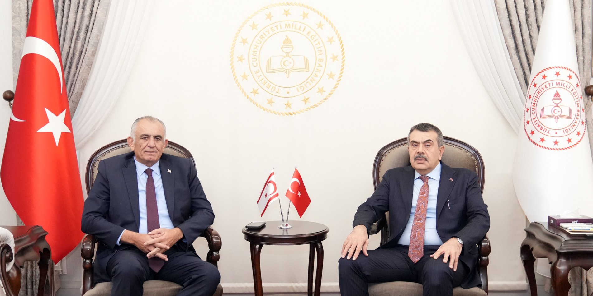 Millî Eğitim Bakanı Yusuf Tekin, KKTC’li mevkidaşı Nazım Çavuşoğlu ile